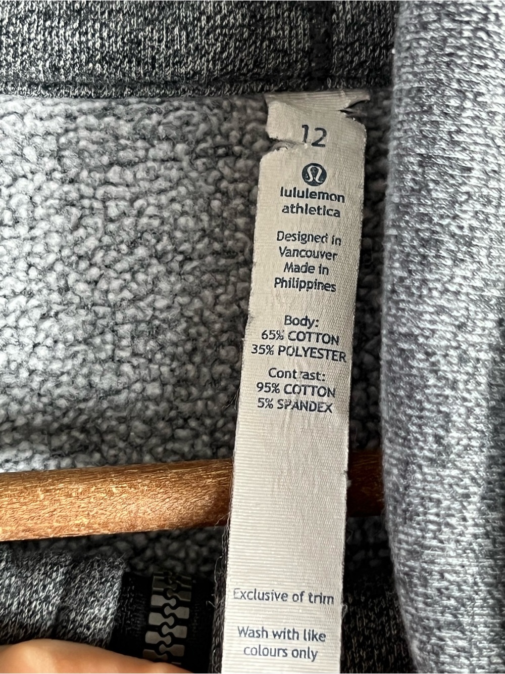 Lululemon Hug It Out Jacket Heathered Speckled Black Size 12 Women’s Grey - Picture 12 of 16